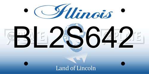 BL2S642 Illinois License Plate