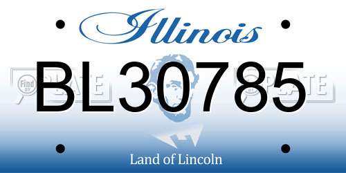 BL30785 Illinois License Plate