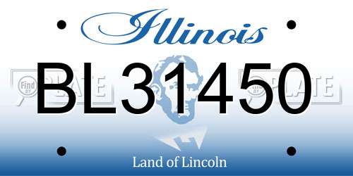 BL31450 Illinois License Plate