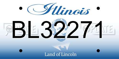 BL32271 Illinois License Plate