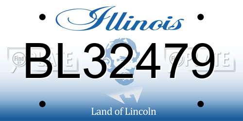 BL32479 Illinois License Plate