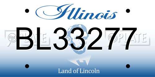 BL33277 Illinois License Plate