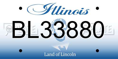 BL33880 Illinois License Plate