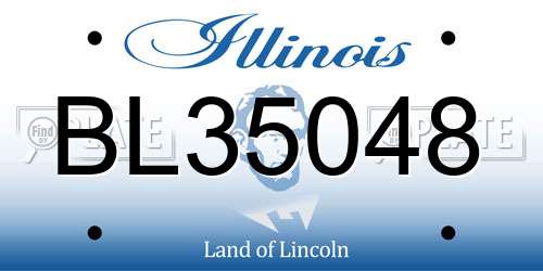 BL35048 Illinois License Plate