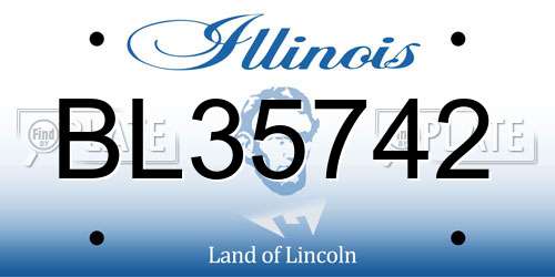 BL35742 Illinois License Plate