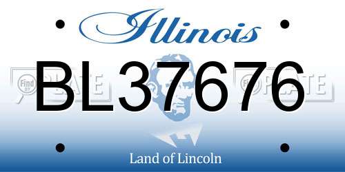BL37676 Illinois License Plate