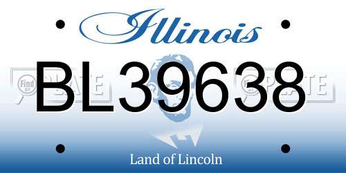 BL39638 Illinois License Plate
