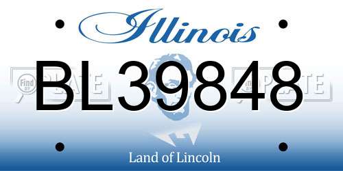 BL39848 Illinois License Plate