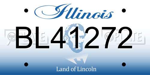 BL41272 Illinois License Plate