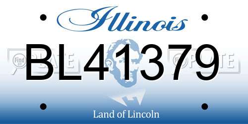 BL41379 Illinois License Plate