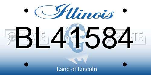 BL41584 Illinois License Plate