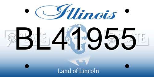 BL41955 Illinois License Plate