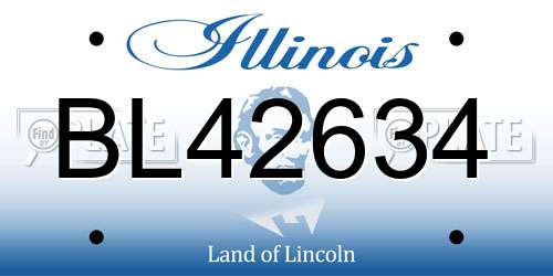 BL42634 Illinois License Plate