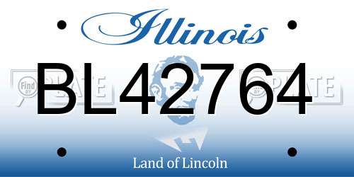 BL42764 Illinois License Plate