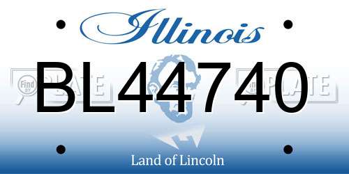 BL44740 Illinois License Plate