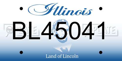 BL45041 Illinois License Plate