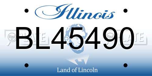 BL45490 Illinois License Plate