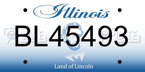 BL45493 Illinois License Plate