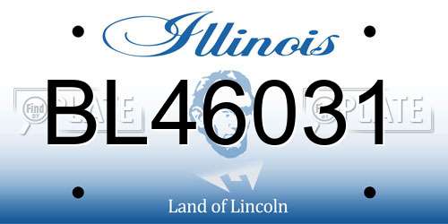 BL46031 Illinois License Plate