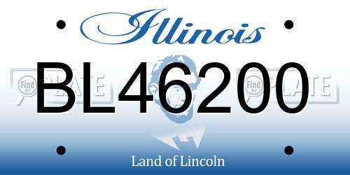 BL46200 Illinois License Plate