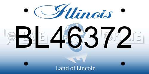 BL46372 Illinois License Plate
