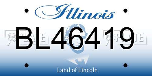 BL46419 Illinois License Plate