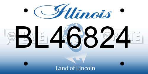BL46824 Illinois License Plate