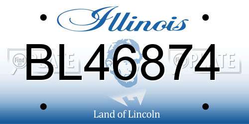 BL46874 Illinois License Plate