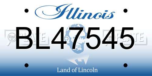BL47545 Illinois License Plate
