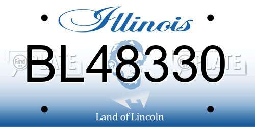 BL48330 Illinois License Plate