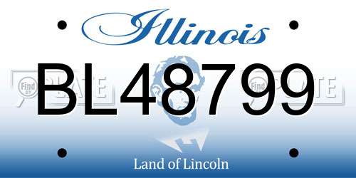 BL48799 Illinois License Plate