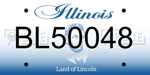 BL50048 Illinois License Plate