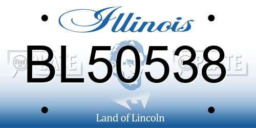 BL50538 Illinois License Plate