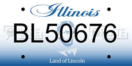 BL50676 Illinois License Plate