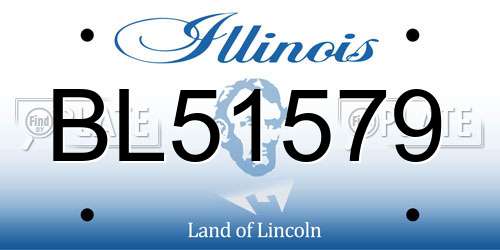 BL51579 Illinois License Plate