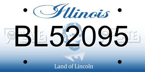 BL52095 Illinois License Plate
