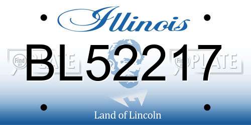 BL52217 Illinois License Plate