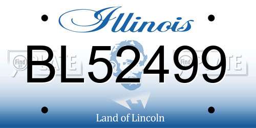 BL52499 Illinois License Plate