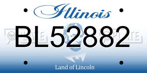 BL52882 Illinois License Plate