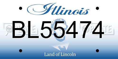 BL55474 Illinois License Plate