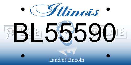 BL55590 Illinois License Plate