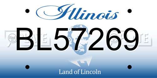 BL57269 Illinois License Plate