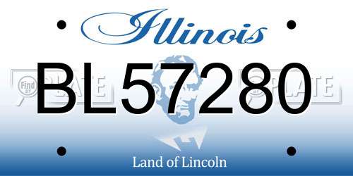 BL57280 Illinois License Plate