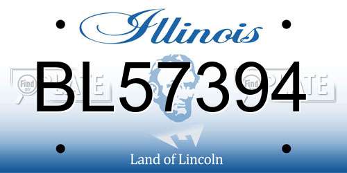 BL57394 Illinois License Plate