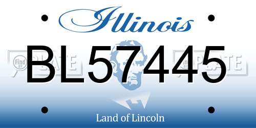 BL57445 Illinois License Plate