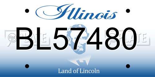 BL57480 Illinois License Plate