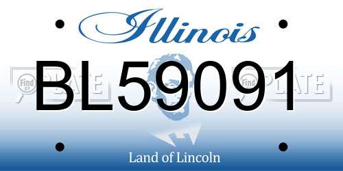 BL59091 Illinois License Plate
