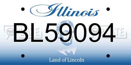 BL59094 Illinois License Plate