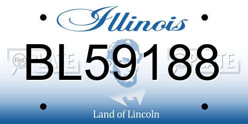 BL59188 Illinois License Plate