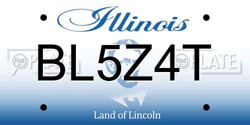 BL5Z4T Illinois License Plate